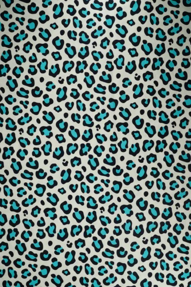 Leopardo turquesa y negro